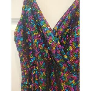 Multicolor Sequin Party Dress Grace Karin Small MSP 49.99 Princess Glam Rave